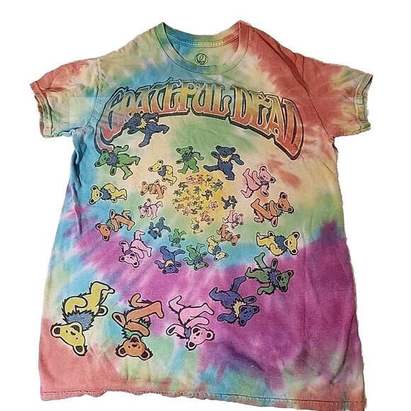Vintage Grateful Dead Music Concert Band Bears‎ Tie-Dyed Mens Tee Shirt Small